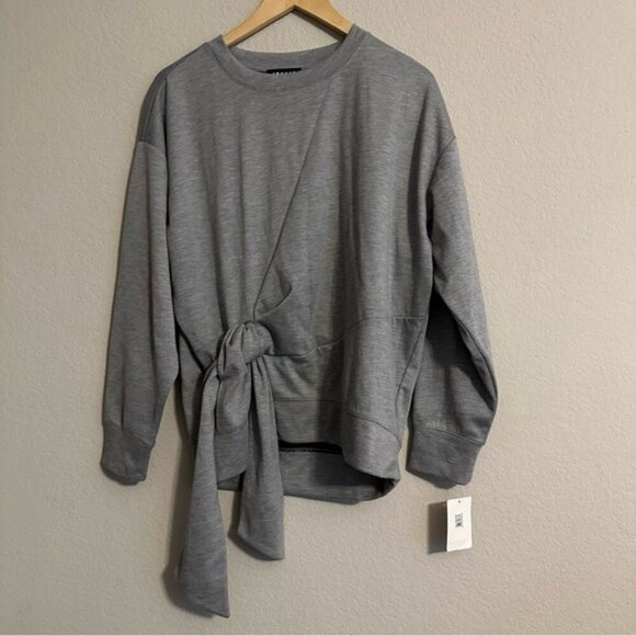 Trouvé Gray Women's Sweater with Tie Detail Size Small NWT - Picture 3 of 11